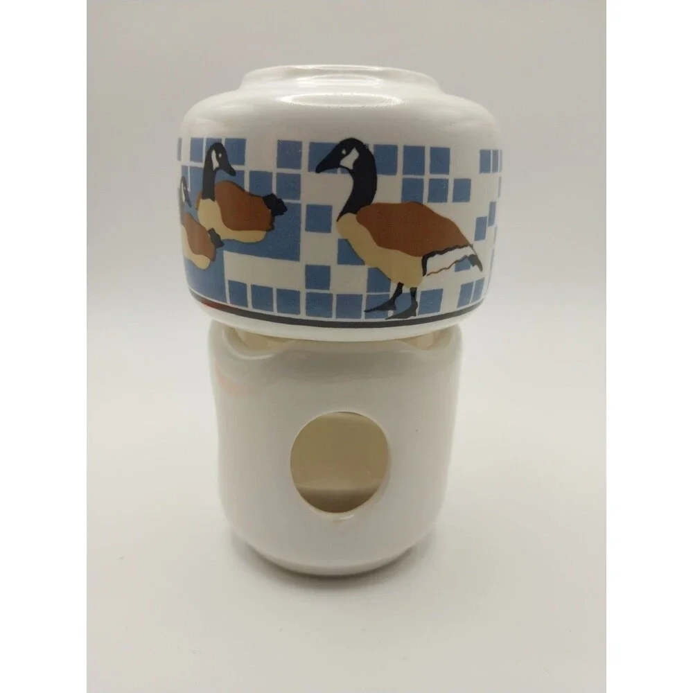 Vintage 1987 Potpourri Press Room Scenter Goose Wax Warmer Simmer Pot NIB Blue